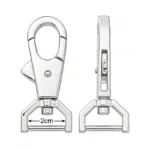 Mousqueton Pivotant à Œillet Ouvert 2 cm Argenté