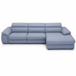 Cuir de vachette italien Bleu Ciel Grisé "CAV10NU108" – Image 4