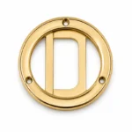 Accessoire métallique circulaire coulure doré. – Image 2
