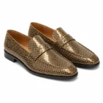Cuir de vachette italien croco – Bronze Métallisé « BM 47 – Image 9