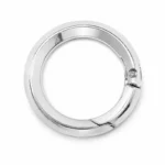 Anneau Mousqueton Rond 3.5 cm Argenté – Image 2