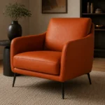 Cuir de vachette italien Orange brûlé "CAV14NU29" – Image 6