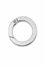 Anneau Mousqueton Rond 3.5 cm Argenté – Image 3