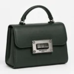 Fermoir tourniquet métallique pour sac gris platine – Image 4