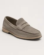 Cuir de vachette italien perforé – gris « BM 23 » – Image 12