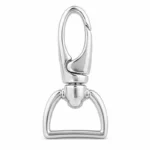 Mousqueton Pivotant à Anneau en D – 2,5 cm Argenté – Image 2