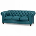 Cuir de vachette italien Bleu nuit grainé "CAV23NU44" – Image 3