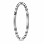 Anneau Mousqueton Ovale Ouvrable 8,5 cm Argenté – Image 2