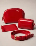 Cuir de vachette verni Rouge éclatant "BM 05" – Image 2