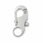 Mousqueton à Tirette avec Œillet Rond 1,5 cm Argenté – Image 2