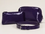 Cuir de vachette verni Violet aubergine brillant "BM 04" – Image 2