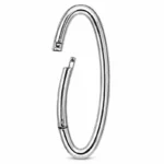 Anneau Mousqueton Ovale Ouvrable 8,5 cm Argenté – Image 3