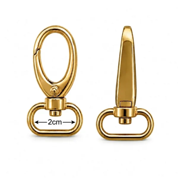 Mousqueton Pivotant 2 cm Doré