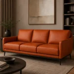 Cuir de vachette italien Orange brûlé "CAV14NU29" – Image 3