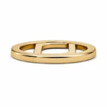 Accessoire métallique circulaire coulure doré. – Image 4