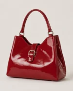 Cuir de vachette verni Rouge bordeaux brillant "BM 06" – Image 6