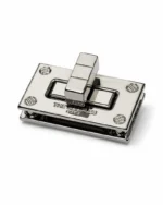 Fermoir tourniquet métallique pour sac argent
