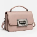 Fermoir tourniquet métallique pour sac gris platine – Image 5