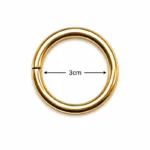 Anneau Rond 3 cm Doré