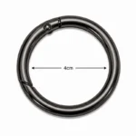 Anneau Mousqueton Rond 4 cm Platine