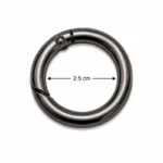 Anneau Mousqueton Rond 2,5 cm Platine