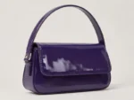 Cuir de vachette verni Violet aubergine brillant "BM 04" – Image 6