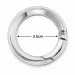 Anneau Mousqueton Rond 3.5 cm Argenté