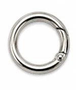 Anneau Mousqueton Rond 4 cm Argenté – Image 4