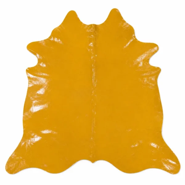 Cuir de vachette verni Jaune Soleil "BM 09"