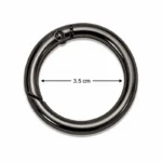Anneau Mousqueton Rond 3,5 cm Platine