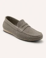 Cuir de vachette italien perforé – gris « BM 23 » – Image 4