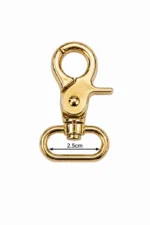 Mousqueton 2,5 cm Doré
