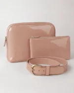 Cuir de vachette verni Beige rosé élégant "BM 03" – Image 2